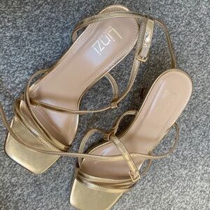 Gold Strappy Heels